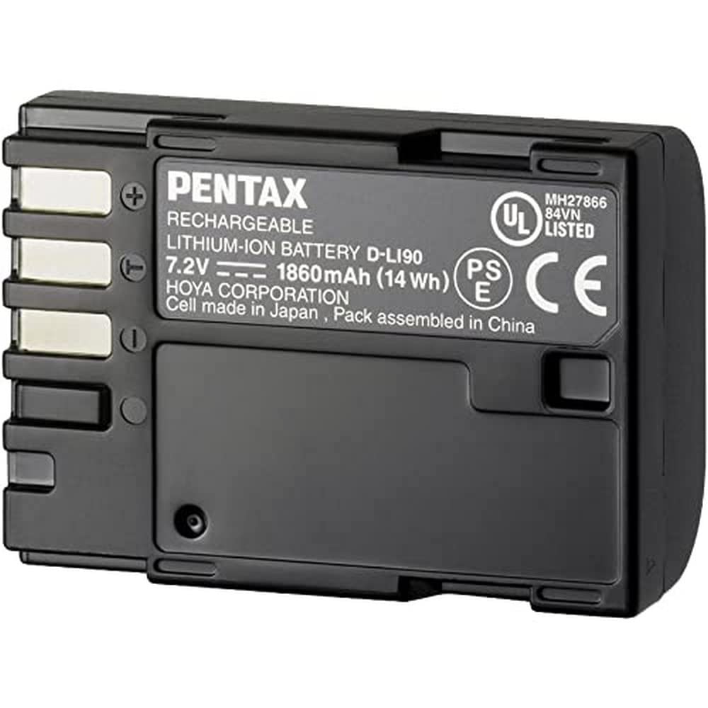 Pentax D-LI90 Spare Battery Lithium-Ion 7.2V, 1860mAh for Pentax K-7 Digital SLR Camera