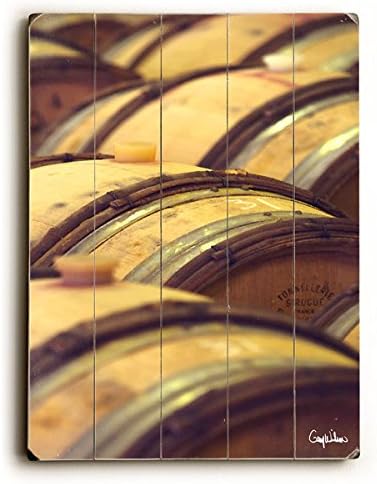 Barriles De Vino De Artista Gerry Wilson Letrero De Madera