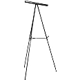 Amazon Basics High Boardroom Aluminum Flipchart Whiteboard and Display Easel Stand with Adjustable Height Telescope Tripod, 35 x 2 x 28 Inches, Black