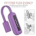Fitbit Flex 2 Clip Holder, MoKo Magnetic Replacement Accessories Clip Clasp Strap for Fitbit Flex 2 Wristband, Strong Magnet Clasp Holder, Purple