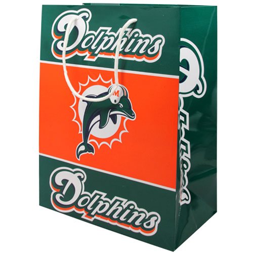 NFL Miami Dolphins Team Gift Bag Sports Fan Bags