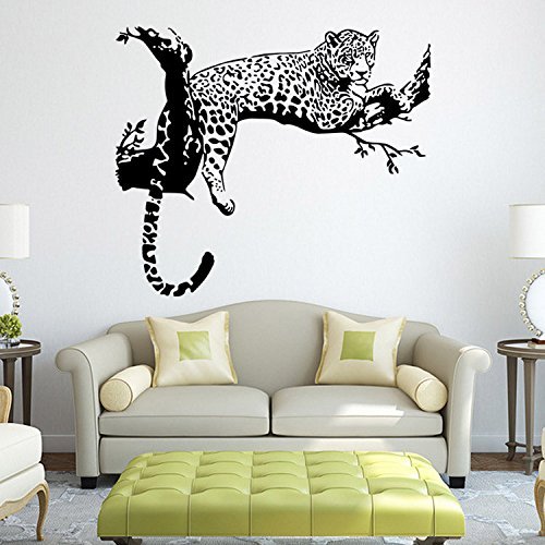 3D removable Mural Wall Stickers Wall Decal for Home Decor - Lying Leopard
