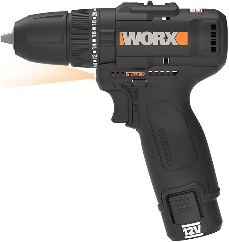 WX121 Trapano avvitatore a percussione 12V, con batteria, caricabatt.