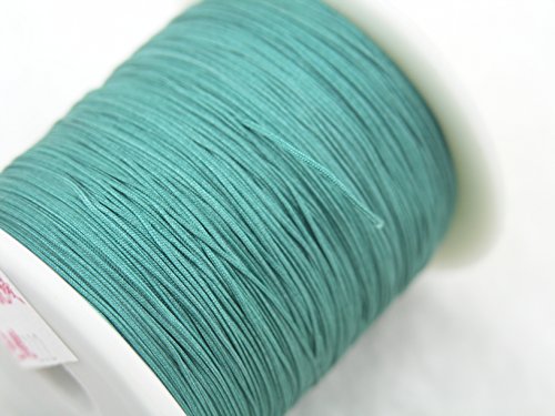 KONMAY 0.4mm Shamballa Macrame Nylon Kumihimo String Chinese Knot Braided Beading Cord (Teal 222)