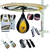 RDX 12 PC Boxing Speed Ball Heavy Platform MMA Cow Hide Leather Punching Bag Stand Workout Training