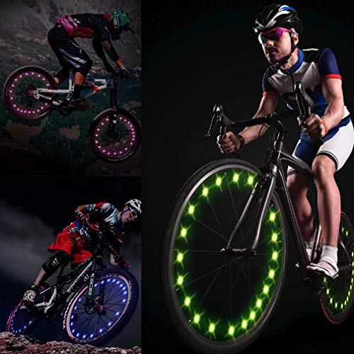 TINANA LED Bike Wheel Lights Ultra Bright Waterproof Bicycle Spoke Lights Cycling Decoration Safety Warning Tire Strip Light for Kids Adults Night Riding -1Pack (White)