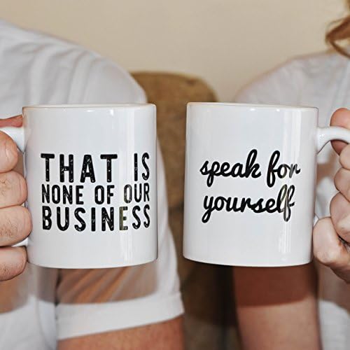 11oz. Coffee Mug Set | Funny Couples Mugs | None Of Our Business