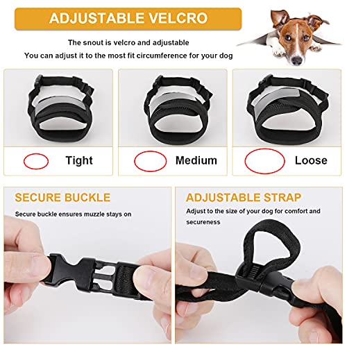FAYOGOO Dog Muzzles, Soft Nylon Muzzle for Large Dog, Air Mesh Breathable Drinkable and Adjustable Loop, Puppy Muzzles… - Image 7