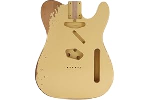 Sunsmile Relic Electric Guitar Body TL Style Nitro Top Alder Wood DIY Guitar Body S-S or H-S Route Relic Cream.