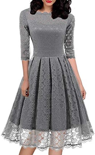 Quellfluss Women's Sleeveless Vintage Swing Casual Party Dress Floral Maxi Cocktail Evening Dress with Belt