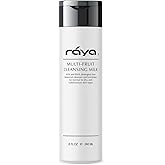 Raya Multi-Fruit Facial Cleansing Milk with AHA and BHA 8 oz (G-154) | Exfoliating Soap-Free Cleanser and Make-Up Remover for Dry and Combo Skin | Made with Multi-Fruit Alpha and Beta Hydroxy Acids