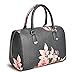 GUESS Rose Floral Box Satchel Handbag Tote Bag Purse
