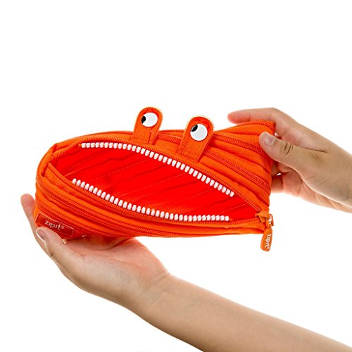 ZIPIT Monster Pencil Case, Orange - Thumbnail 4