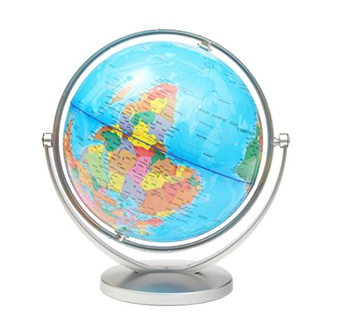 World Globe Earth Ocean Atlas Map With Rotating Stand Geography Educational by ShopIdea