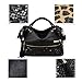 Qianle Fashion Sexy Leopard Print/ Black Bag Paillette Shoulder Bags Handbags for Women