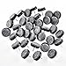 TecUnite 36 Pieces Furniture Pad Nails 24 mm Black Nail-on Slider Glide Felt Pads with Storage Box for Wooden Furniture Chair, Stools and Table Leg Feet
