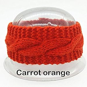 VEADK Accesorios para el cabello Diadema turbante de ganchillo de lana para mujer Diadema elástica cálida cabeza Vendaje…