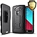 LG G4 Case, LG G4, Starshop Hybrid Full Protection Dual Layer Case with Kickstand and Locking Belt Swivel Clip With Premium Screen Protector Black