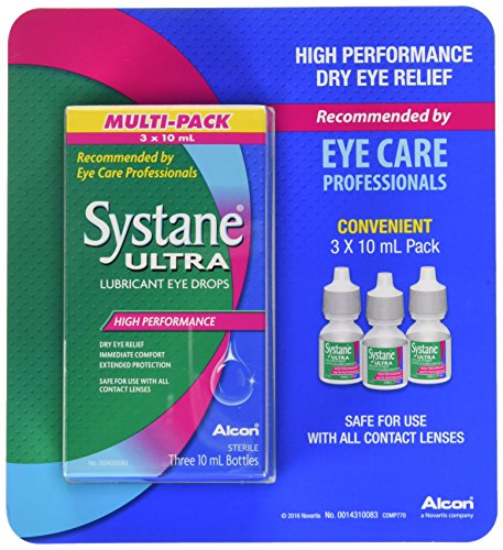 Systane Ultra Lubricant Eye Drops 0.3 oz (Pack of 3)