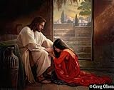LDS Forgiven 5x7 Print - Greg Olsen Art - Jesus Christ