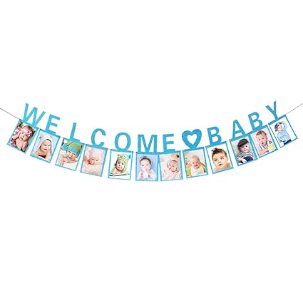 Banners Stickers Confetti Rarelove 3 Pcs Blue Oh Boy Burlap