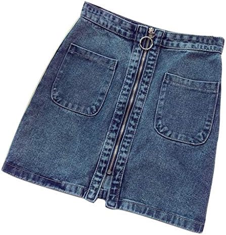 Zerototens Plain Womens Stretch Denim Pencil Skirt | Women's Mini Pencil Skirt |Ladies Ripped Skirts | Ladies Jersey Bodycon Skirt