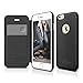 iPhone 6S Case, elago® [Leather Flip][Black] - [Card Slot][Screen Protection][Premium Hybrid Construction] – for iPhone 6/6S
