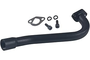 QASKEHKT Exhaust Pipe Header Kit for Predator 212cc 196cc 6.5hp hemi/Non-Hemi engine Go Kart Performance Parts