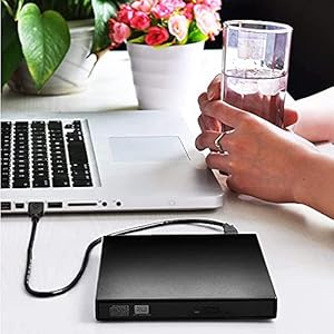 rts External CD/DVD-RW Drive,USB 2.0 Burner Writer for Laptop Desktop Notebook for Windows and Mac OS Slim Portable…