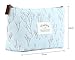 Leegoal(TM) Elegant Multi Fuctional Canvas Floral Pouch Pencil Pen Case Bag (Light Blue)