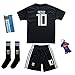 KID BOX 2018 Argentina Lionel Messi #10 Away Soccer Kids Jersey & Short Set Youth Sizes (Away, 7-8 Years)