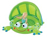 Early Leaning Centre Frog Baby Shade Pool – Padded Base and Inflatable Shade Wall – Great First Pool for Baby – For Indoor and Outdoor Use – Ages 12 Months and Up