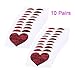 5 Pairs Sexy Lace Adhesive Nipple Cover Pasties Bra Halloween & Christmas Style (Red Love Heart)