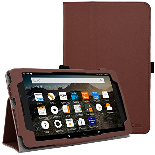 AT&T Trek 2 HD Case - HOTCOOL Ultra Slim Lightweight Stand Cover Case For 2016 Released AT&T Trek 2 HD 8-inch 4G LTE Android Tablet(With Auto Wake/Sleep Feature), Brown