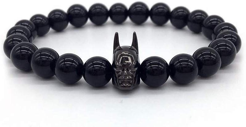 DARK NIGHT BATMAN Design High Quality Onyx Stone Bracelet