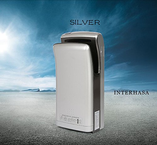 Interhas! Automatic Hand Dryer, Hand air dryer, for Home or commercial Bathrooms, Hotel, Restaurant, Powerful 1800W, Dry Hands in 5 s, Low Noise 65, ABS material