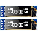 MakerFocus 2pcs I2C OLED Display Module 0.91 Inch I2C SSD1306 OLED Display Module White I2C OLED Screen Driver DC 3.3V~5V for Arduino