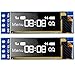 MakerFocus 2pcs I2C OLED Display Module 0.91 Inch I2C SSD1306 OLED Display Module White I2C OLED Screen Driver DC 3.3V~5V for Arduino primary