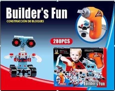 RAINBOW TOYFROG STEM Learning Take apart Educational Construction Engineering with ELECTRIC Toy DRILL Building Blocks Set -286 Pieces Best Toy Gift for Kids Age 6+