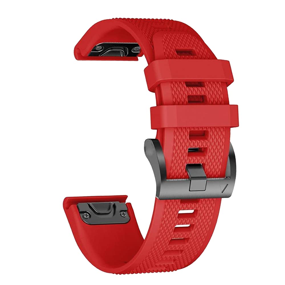 Fleshy Leaf 22mm Band Bracelet Strap Compatible for Garmin Fenix 7,Fenix 6,Fenix 6 Pro,Fenix 5,Fenix 5 Plus,Approach S60 S62,Forerunner 935 945,Quick Release Strap Wristband (Red)