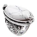 CAFA Ca Women's Oval Synthetic-Turquoise Alloy The Large Oval Ring