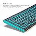 Wireless Keyboard and Mouse Combo, Aigo Spill-Resistant Keyboard with Media Controls, Dual-Color Key & Ergonomic Mouse with Adjustable Cursor Speed for PC Laptop Computer Desktop (Blue and Black)
