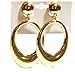 Clip on Earrings Gold Tone Clip Earrings Oval Hoop Earrings