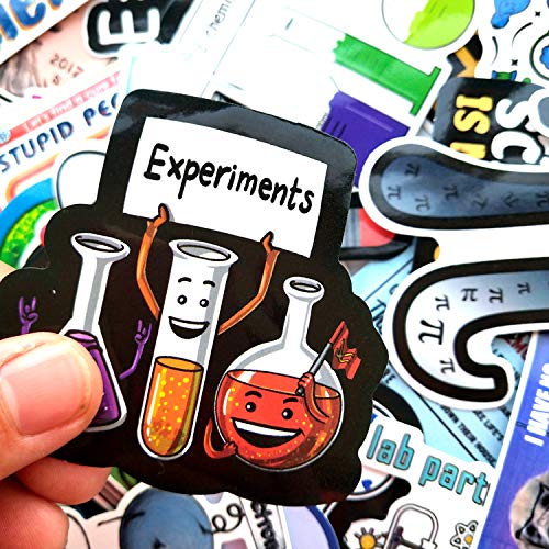 image for Feeke Vinyl Science Experiments Stickers Pack 51 Pcs Science Decals fo