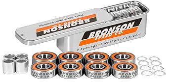 Bronson G3 Bearings Single Set Tin With Spacers+Washers (6220171902253)