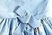 Sharequeen Hometown White Cloud Printing Cap Sleeve Cotton Girls Dress Light Blue Color Flower Neck
