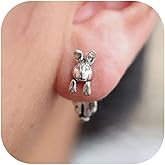 Easter Bow Earrings for Women Leopard Print Pink Egg Print Spring Holiday Fashion Jewelry Gifts