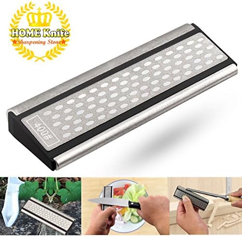 BonyTek Survival Knife Sharpening Pocket Knife Sharpening Stone Diamond Sharpener Whetstone Diamond Sharpening Rod 400/600 Grit Multi-function for Kitchen Knife Chisel Outdoor Knife Sharpeners