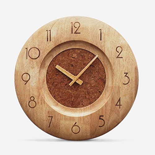 Original/Genuine Ultra Quiet Wood Solid Wood Clock/Watches/Creative Wooden Wall Clock/Email,12 Inch,No Mirror