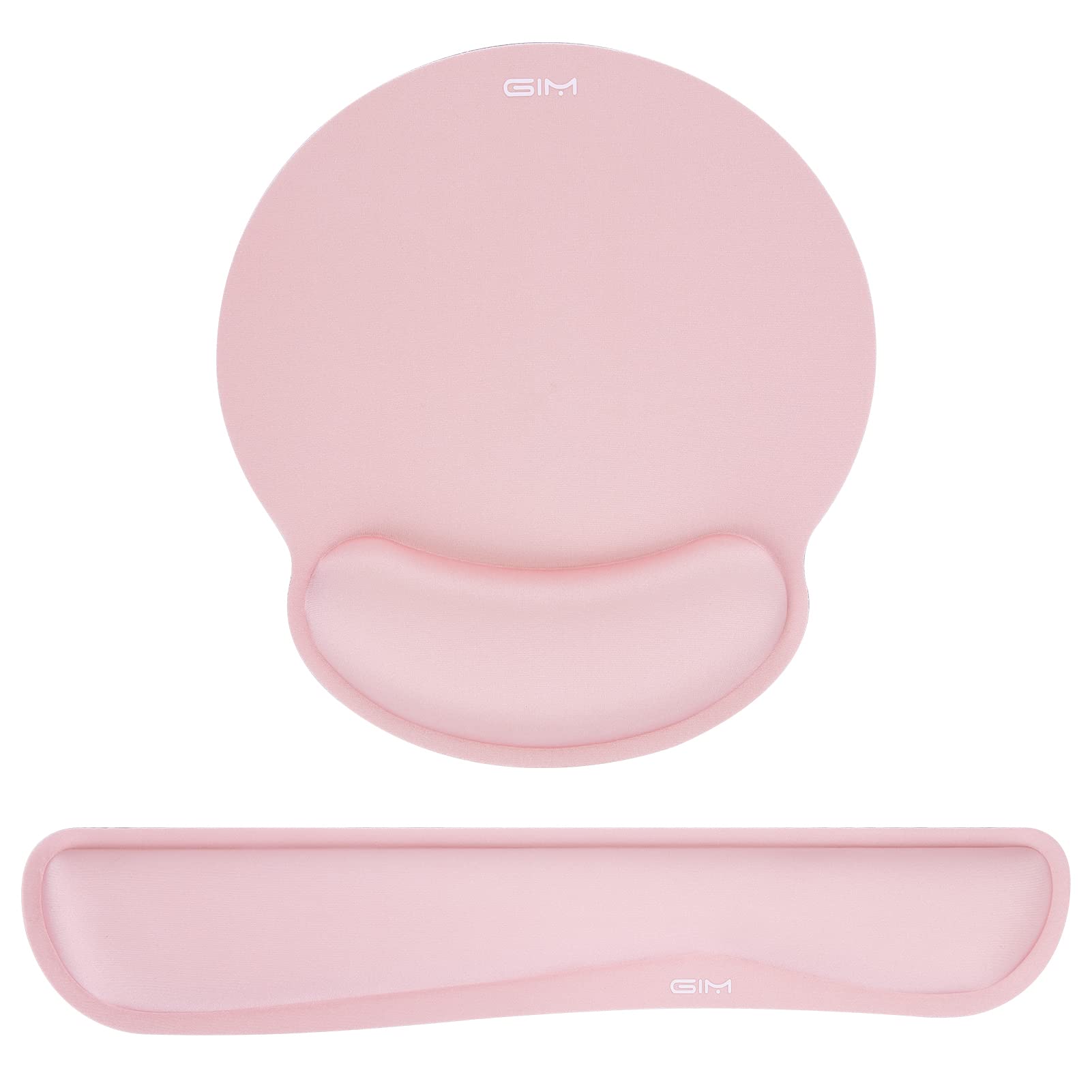 Photo 1 of GIM Ergonomic Keyboard Wrist Rest and Mouse Pad with Wrist Support, Memory Foam Mouse Cushion Anti-Slip Computer Wrist Rest Pad for Comfortable Typing Wrist Pain Relief Keyboard Wrist Rest (Pink)